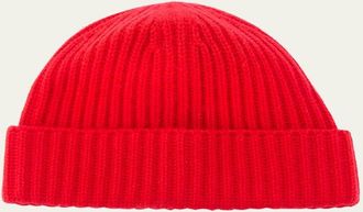 Bergdorf Goodman Mens Rib-Knit Cashmere Beanie Hat