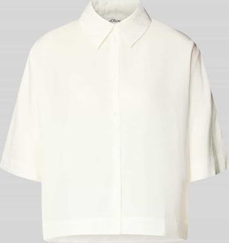 s.Oliver Red Label Relaxed Fit Hemdbluse aus Lyocell in Weiss, Gr&ouml;&szlig;e 42