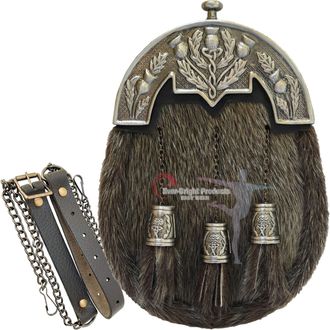 Generic Scottish Kilt Thistle Full Dress Sporran Antique Thistle Cantel.14