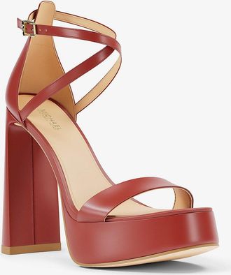 Michael Kors Cami Leather Platform Sandal