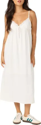 O'Neill Dayna Midi Slipdress in White at Nordstrom, Size Xx-Large