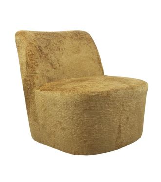 Home Heavenly Butaca con mecanismo giratorio 360&ordm; en color mostaza 69 x 65 x 75 cm
