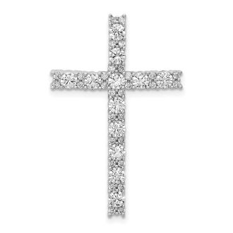 Diamond2Deal 14K Gold Lab Grown Diamond Latin Cross Pendant (1ct, VS, G-H)