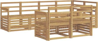 vidaXL Conjunto De Sof&aacute;s De Exterior 7 Uds. Blanco Vidaxl