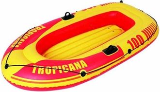 Trade Shop Trade Shop - Canotto Mare Gonfiabile Tropicana Giallo E Rosso 185cm Valvola Boston Pvc Estate