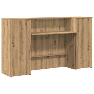 Berkfield Home Reception Desk Artisan Oak 180x50x103.5 cm Engineered Wood in Brown