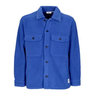 Obey Gewatteerd Shirtjack Surfblauw - Heren - Zomerjassen - Blauw - S - Polyester - Jassen