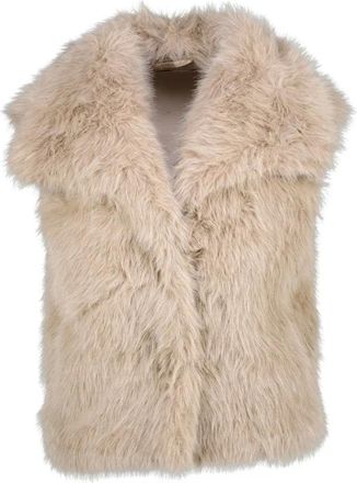 Am&eacute;lie & Am&eacute;lie Gilet Malmo - - Jackets - Donna - Beige - ONE SIZE