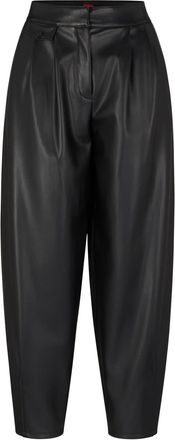 HUGO BOSS Hugo Womens Hesizila Solid Patterned Wide Leg Pants in Black - Size 6 UK
