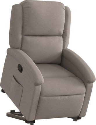 vidaXL Vidaxl - Sillón reclinable elevable tela gris taupe