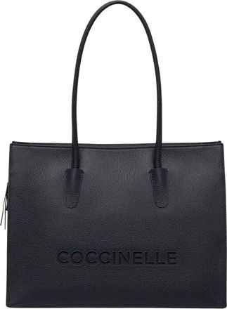 Coccinelle Myrtha Shopper - Dames - Shoppers - Zwart - ONE Size - Leer - Tassen