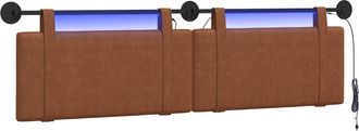 vidaXL Cabecero Colgante Marr&oacute;n Pu Antiguo Vidaxl