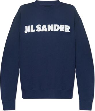 Jil Sander Sweatshirts, female, Blue, Size: M Sweatshirt with logo