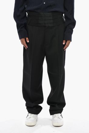 Dsquared2 MAGLIANO Pantaloni Tuxedo in Lana Vergine con Zip Laterale Dsquared2