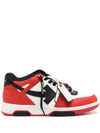 Off-white Out Of Office colour-block sneakers - men - Rubber/Calf Leather/Polyester/Polyester/Calf Leather - 40 - Red