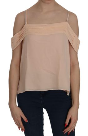 Alexander Wang Off Shoulder Strap Square Neck Top Womens Blouse