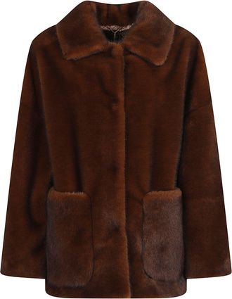 Herno Soft Faux Fur Polyester Bomber Jacket