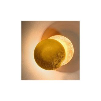 OEM Aplique De Pared De Lat&oacute;n Para Dormitorio, Luz C&aacute;lida, 7w, L&aacute;mpara De Luna, Luz Para Pasillo/escalera, 20cm
