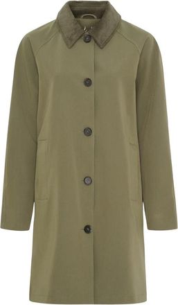 Notyz Single-Breasted Coats - Dames - Mantel - Groen - L - Polyester - Jassen