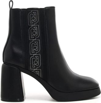 Liu Jo Grace 04 Enkelboot - Dames - Laarzen met Hak - Zwart - 38 EU - Leer - Schoenen
