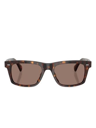 Oliver Peoples Occhiali da sole squadrati tartarugati - Marrone