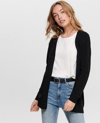 Only Halflang gebreid cardicool in fijn tricot