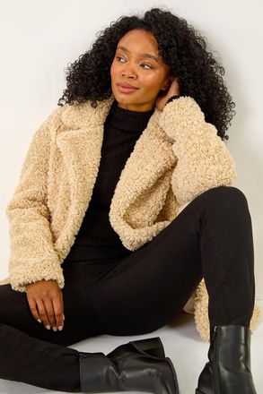 Roman Teddy Longline Coat