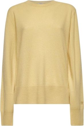 Toteme Truien & Vesten, Dames, Geel, S, Kasjmier, Kasjmier Crewneck Sweater in Geel