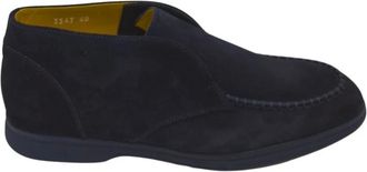 Doucal's Schoenen, Heren, Blauw, 41 1/2 EU, Su&egrave;de, Su&egrave;de Mocassin met Elastiek