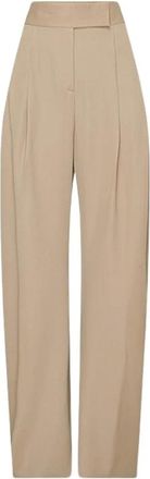 The Attico Dames, Broeken, Beige, Maat: 2XS Katoen