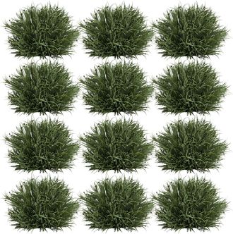 Melrose International Spring Grass Half Orb (Set of 12) - Green