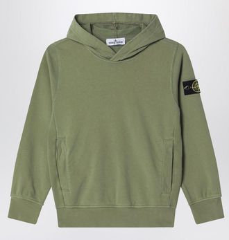 Stone Island Olive green hooded sweatshirt