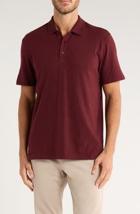 Vince Short Sleeve Slub Polo in Malbec at Nordstrom Rack, Size Xx-Large