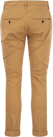 Dondup Mens Gaubert - Slim-fit Trousers - Tan Cotton - Size 29 (Waist)
