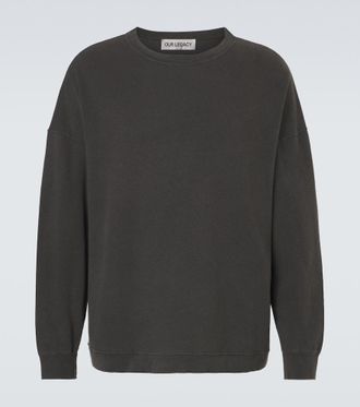 Our Legacy Sudadera Slack en mezcla de algod&oacute;n y lino