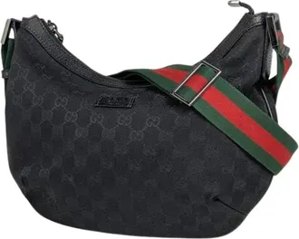 Gucci Pre-owned Cross Body Bags, female, Black, Size: ONE SIZE Pre-owned Sherry Line Shoulder Bag