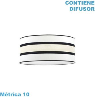 Fabrilamp Pantalla Colgante Karla M10 Blanca/beis 60d Difusor Incluido