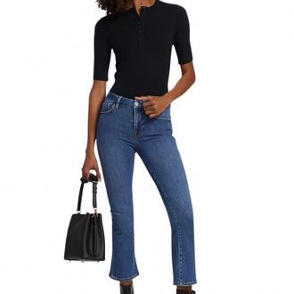 Frame Denim Le Crop Mini Boot Jeans In Samson