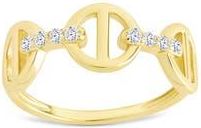 Sterling Forever Felicia Cubic Zirconia Chain Ring in Gold at Nordstrom Rack, Size 8