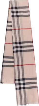 Burberry Accessoires, Heren, Veelkleurig, ONE Size, Wol, Wide Check Wool-Silk Scarf