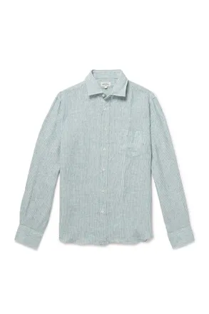 Hartford Paul Striped Linen Shirt
