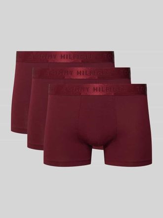 Tommy Hilfiger Slim Fit Trunks aus Modal-Mix im 3er-Pack in Bordeaux, Gr&ouml;&szlig;e XXL