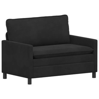 vidaXL Sof&aacute; Negro 126 X 81 X 87,5 Cm Terciopelo Vidaxl