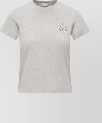 Moncler embroidered crew neck short sleeve top