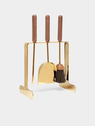 Carl Aub&ouml;ck Brass Fireplace Tool Set