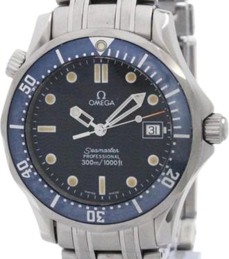 Omega Pre-owned Watches, male, Blue, Size: ONE SIZE Pre-owned Seamaster 2561.80 Wristwatch