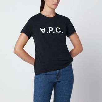 A.P.C. T-shirt blu navy in cotone