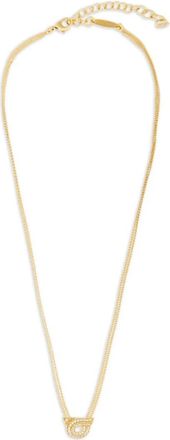 Ferragamo Golden Crystal Gancini Necklace