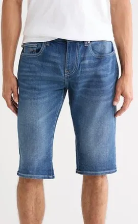 True Religion Ricky Rolled Hem Denim Shorts in Medium Blue Quartz at Nordstrom Rack, Size 30
