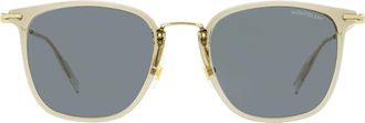 Montblanc MB0157SA Pantos Metal Sunglasses - Beige